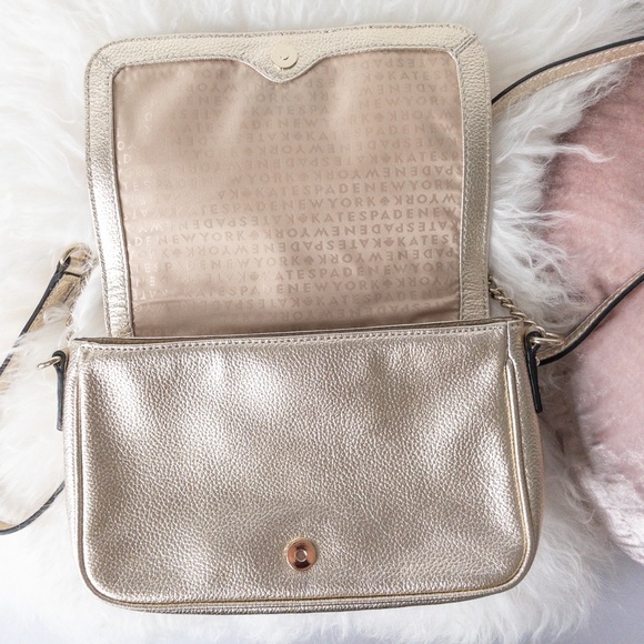 Kate Spade New York Gold Primrose Hill Bow Kaelin Leather Crossbody Bag, NWOT - Picture 4 of 7